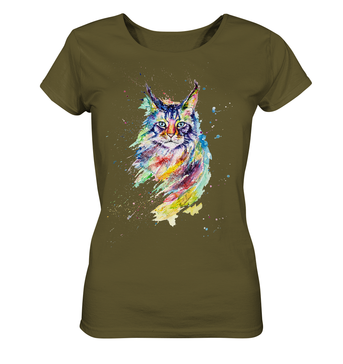 Bunte Katze - Ladies Organic Shirt