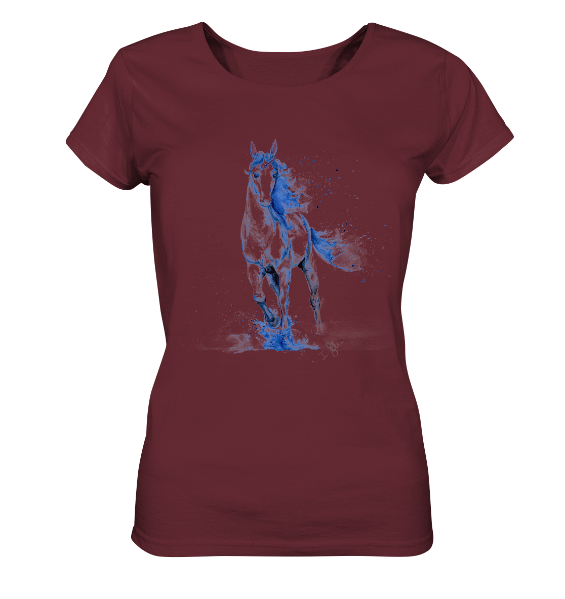 Blaues Einhorn - Ladies Organic Shirt