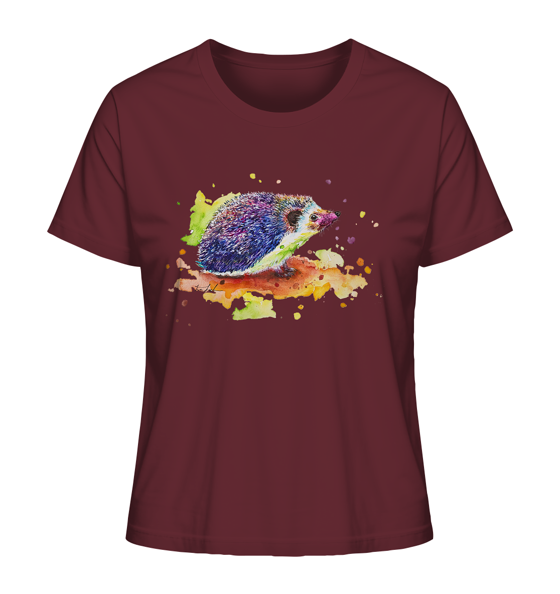 Motiv farbenfroher Igel - Ladies Organic Shirt
