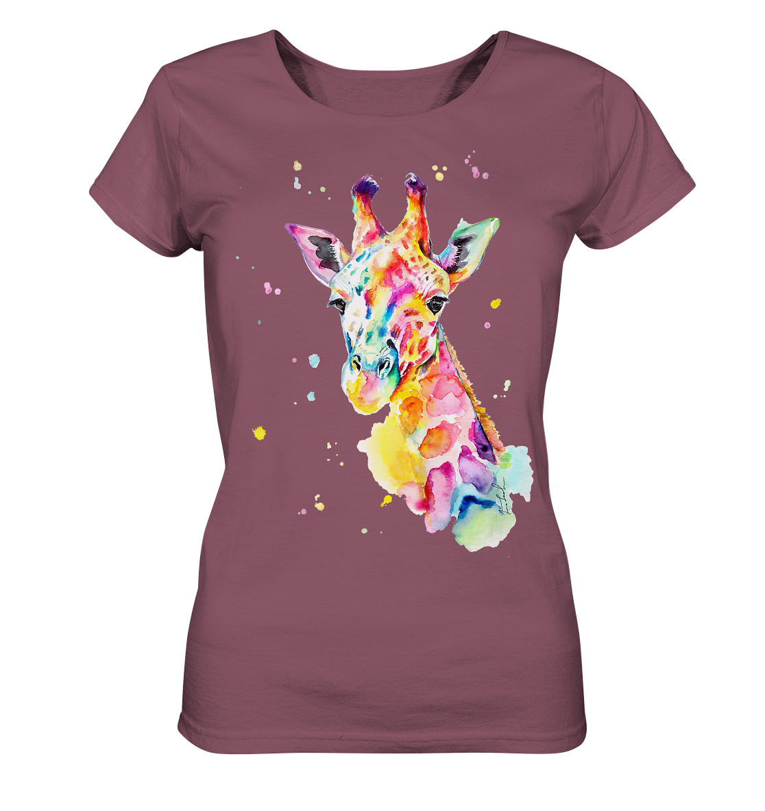 Bunte Giraffe - Ladies Organic Shirt