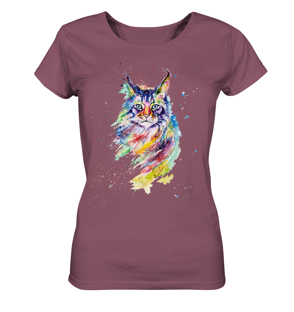 Bunte Katze - Ladies Organic Shirt