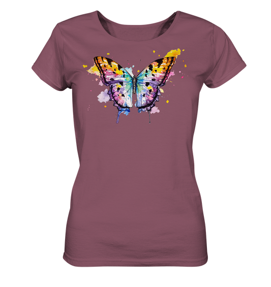 Bunter Schmetterling - Ladies Organic Shirt