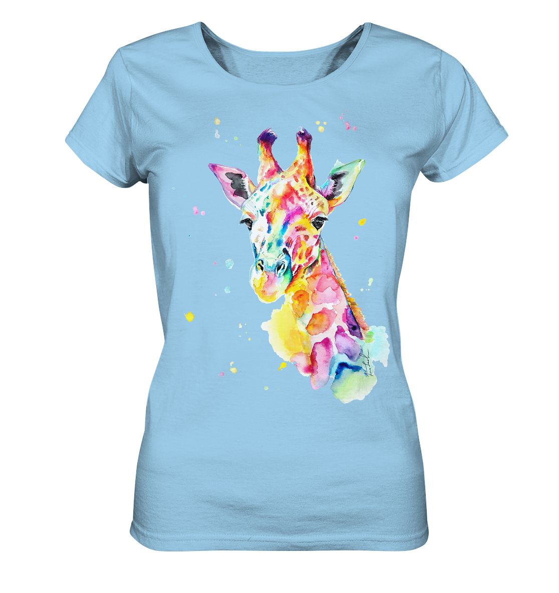 Bunte Giraffe - Ladies Organic Shirt