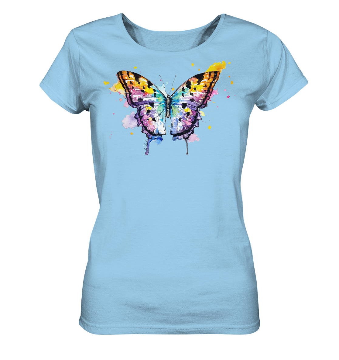 Bunter Schmetterling - Ladies Organic Shirt