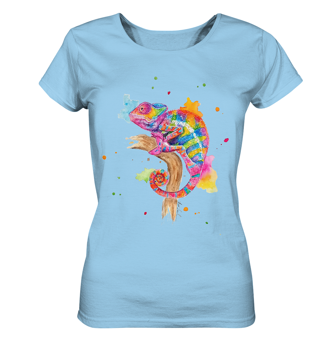 Buntes Chamäleon - Ladies Organic Shirt