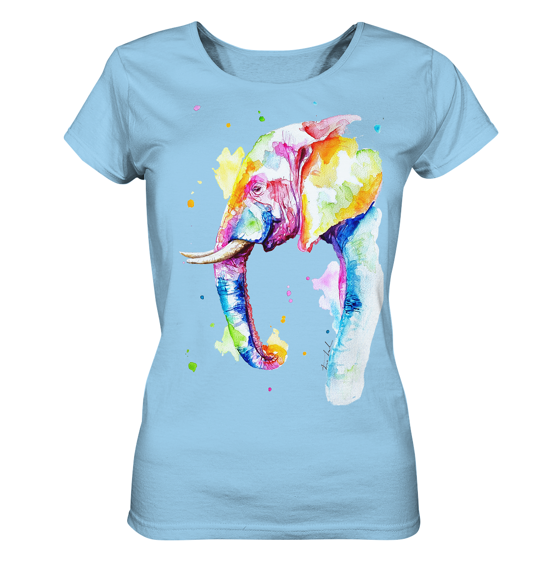 Bunter Elefant - Ladies Organic Shirt