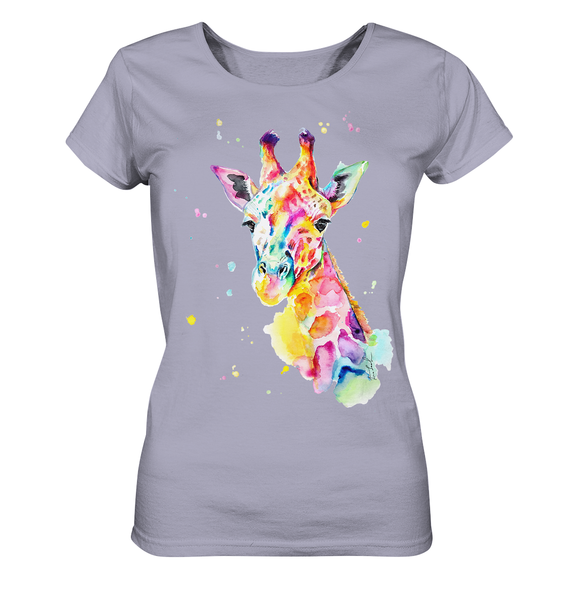 Bunte Giraffe - Ladies Organic Shirt