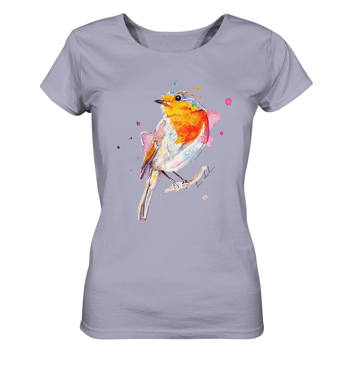 Buntes Rotkehlchen - Ladies Organic Shirt