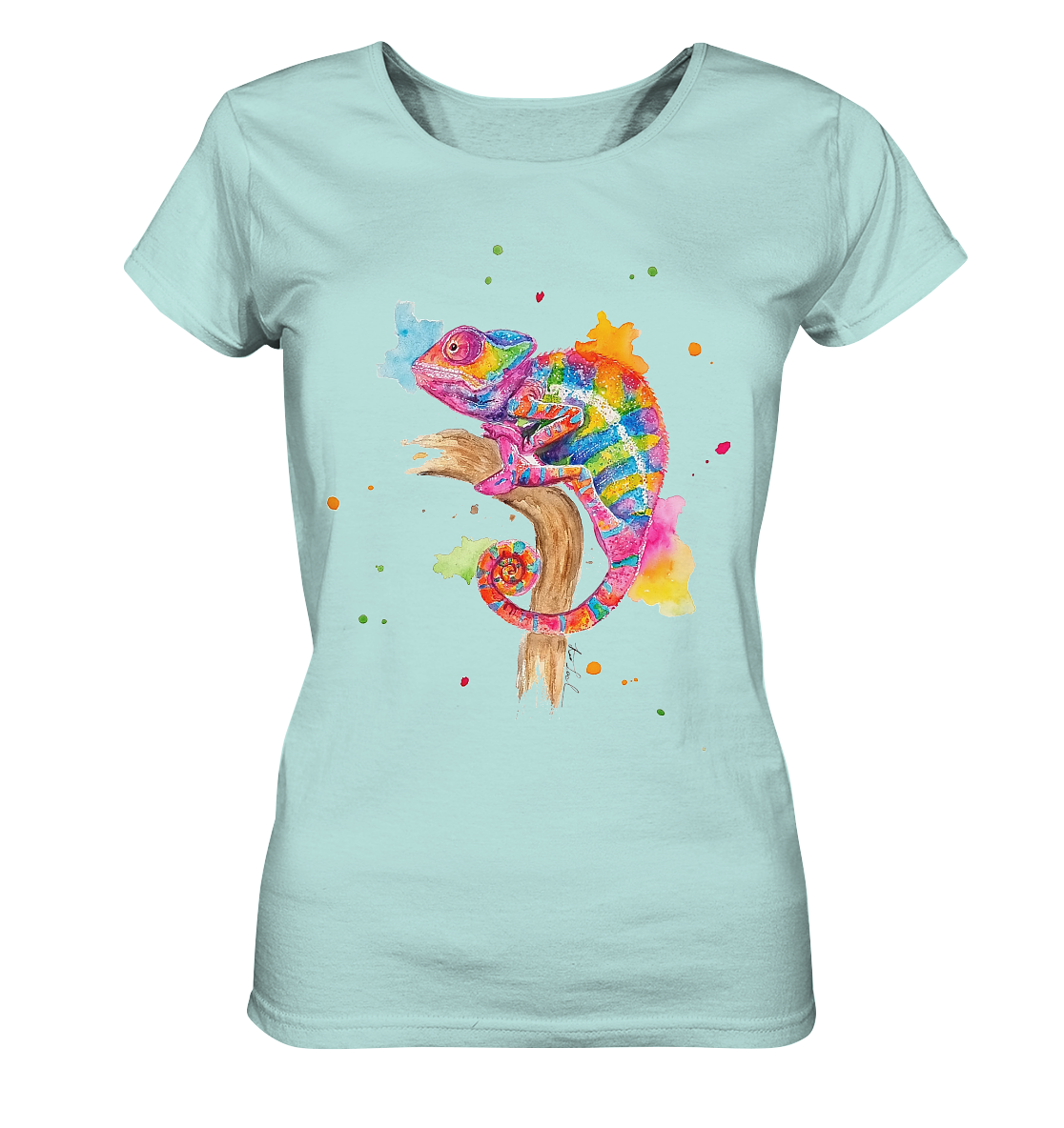 Buntes Chamäleon - Ladies Organic Shirt
