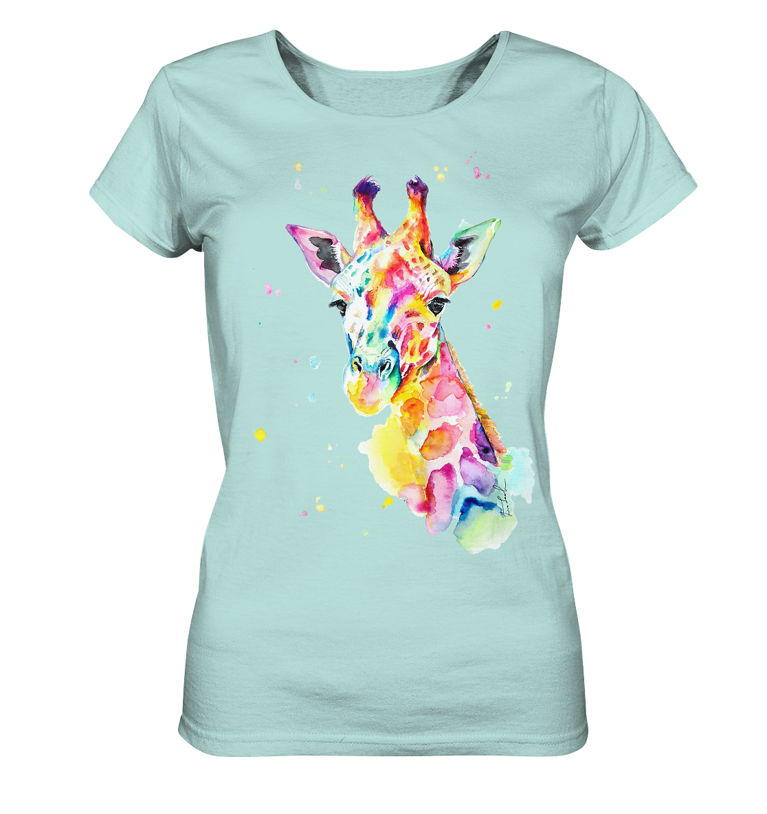 Bunte Giraffe - Ladies Organic Shirt