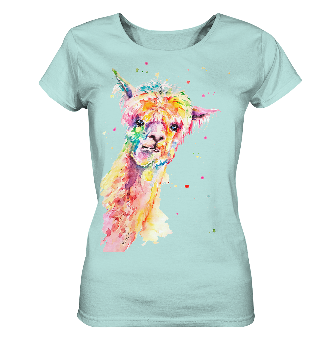 Lustiges Alpaka - Ladies Organic Shirt