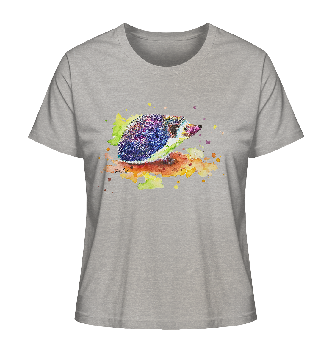 Motiv farbenfroher Igel - Ladies Organic Shirt
