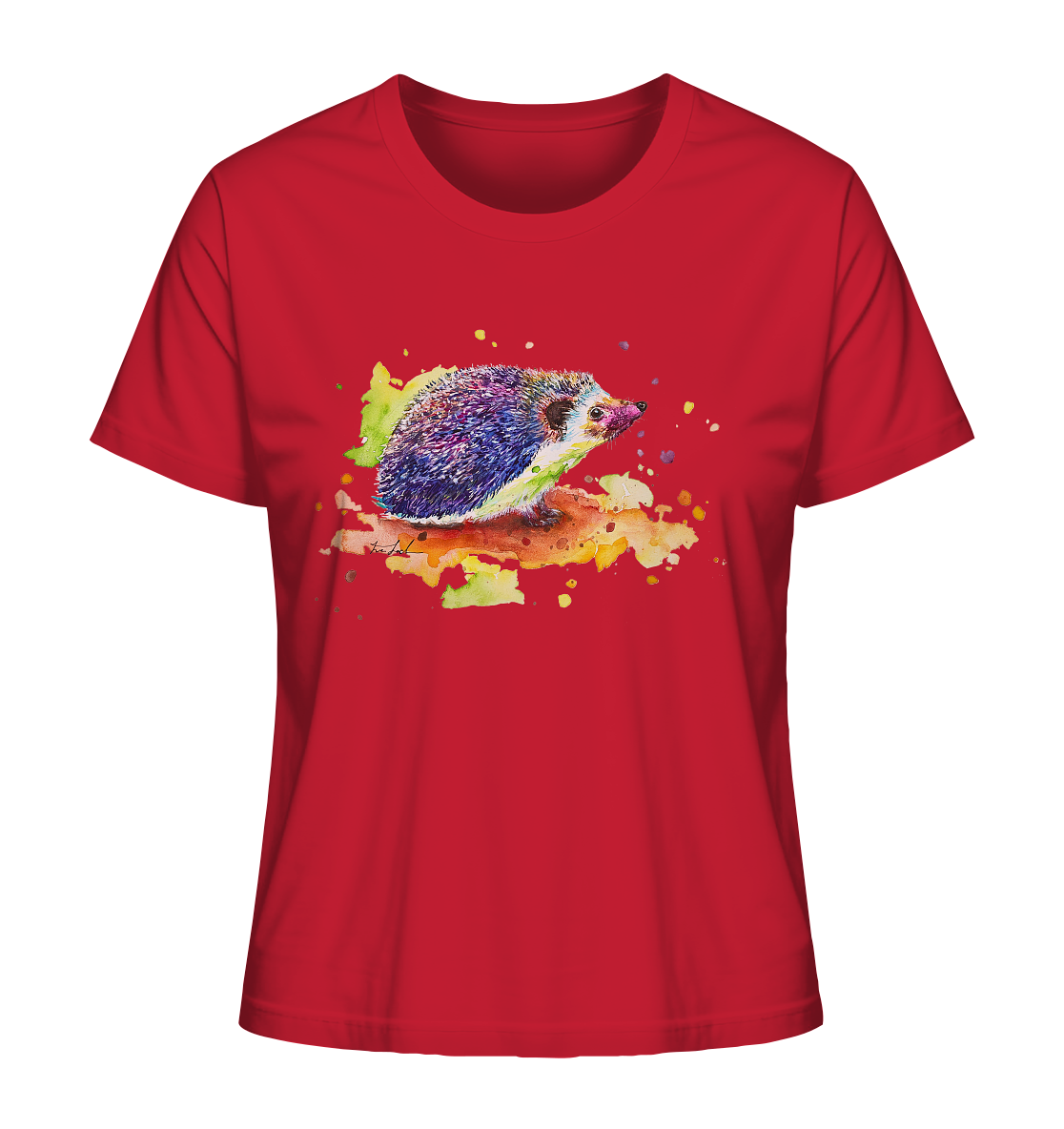Motiv farbenfroher Igel - Ladies Organic Shirt