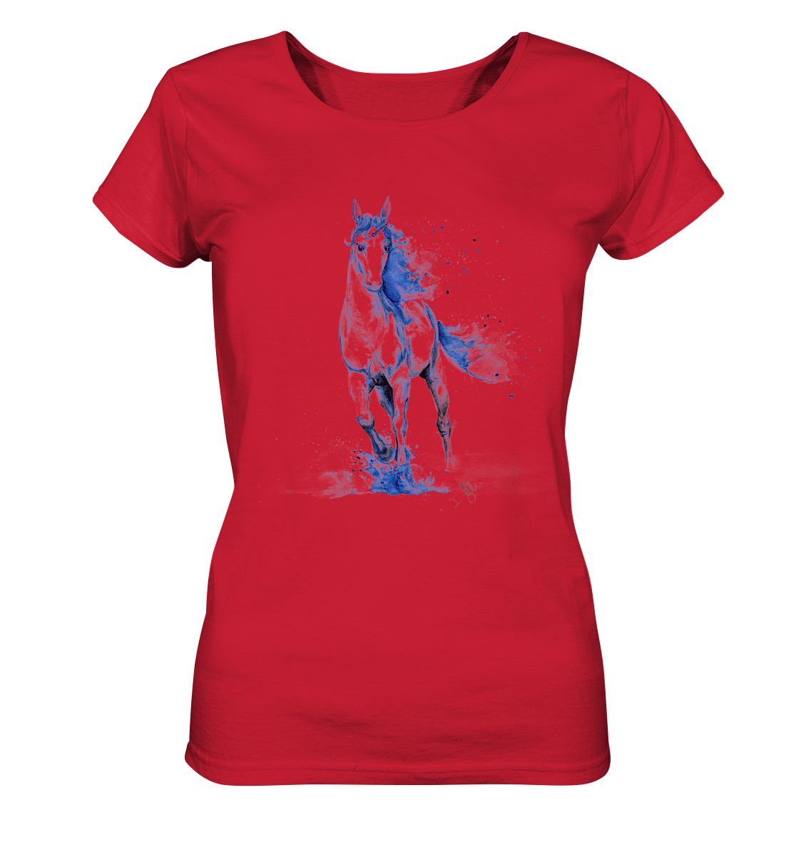Blaues Einhorn - Ladies Organic Shirt
