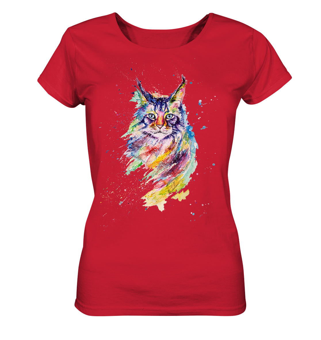 Bunte Katze - Ladies Organic Shirt