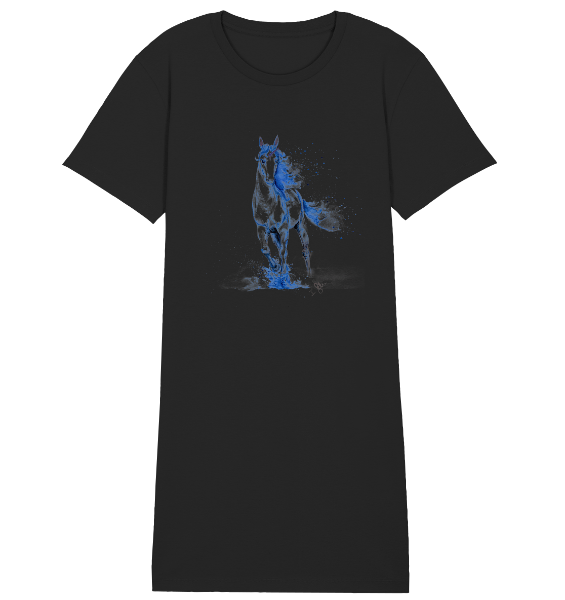 Blaues Einhorn - Ladies Organic Shirt Dress