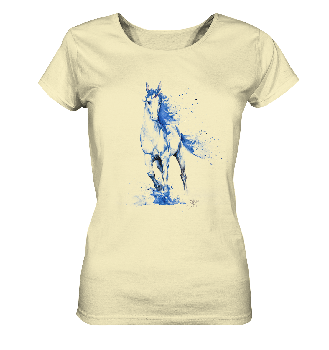 Blaues Einhorn - Ladies Organic Shirt