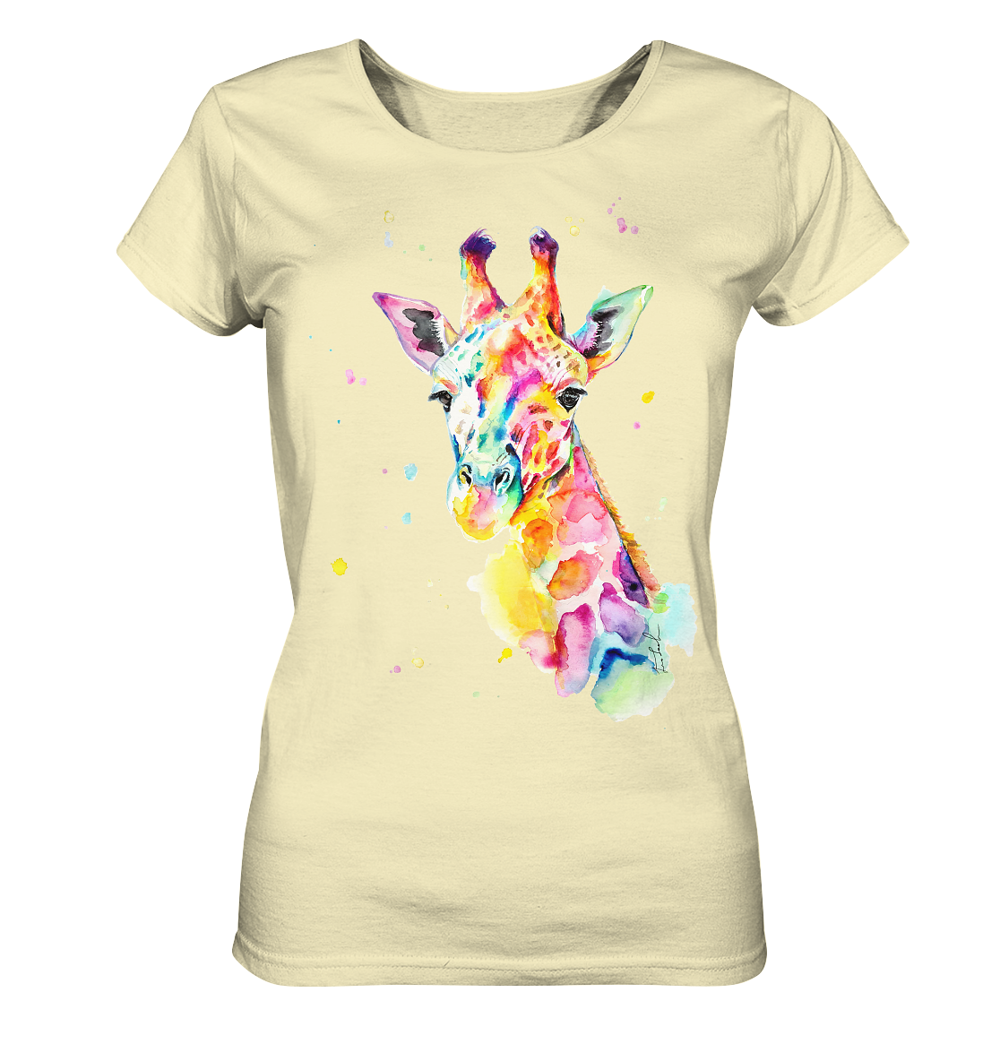 Bunte Giraffe - Ladies Organic Shirt