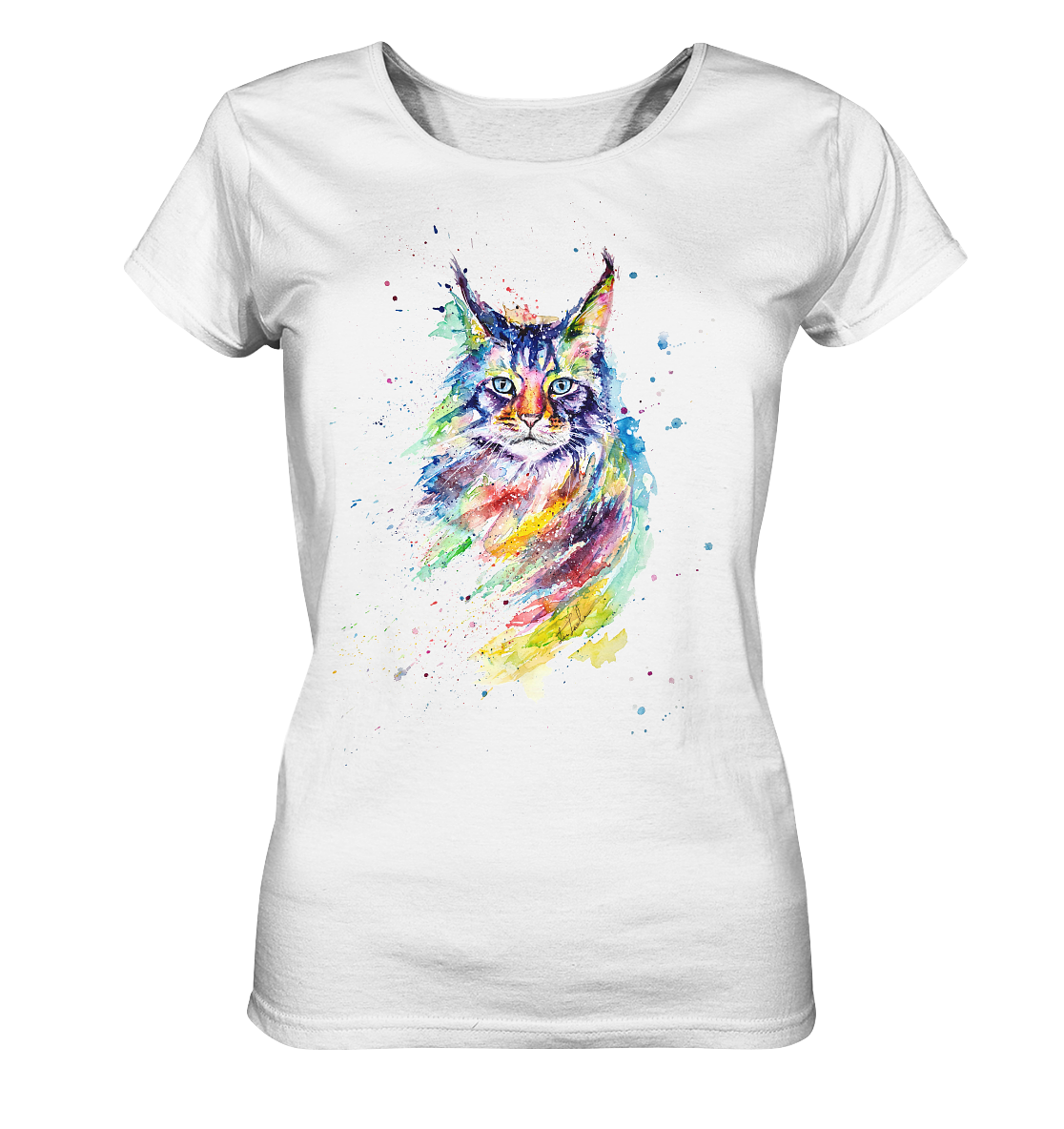 Bunte Katze - Ladies Organic Shirt