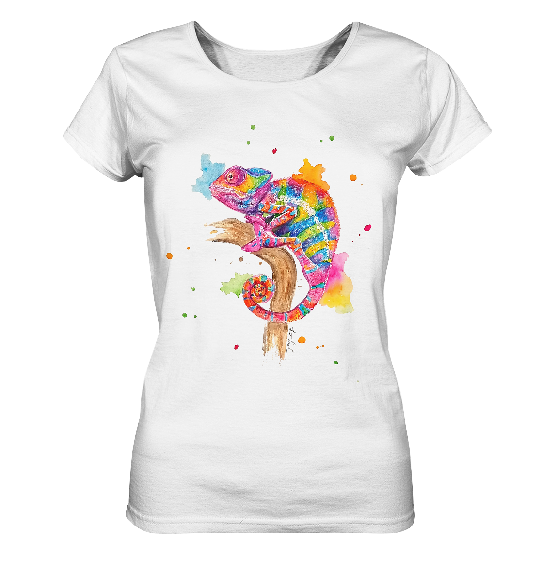 Buntes Chamäleon - Ladies Organic Shirt