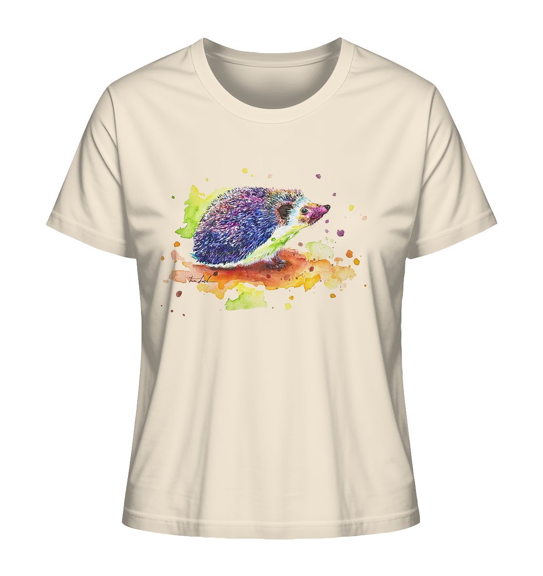 Motiv farbenfroher Igel - Ladies Organic Shirt
