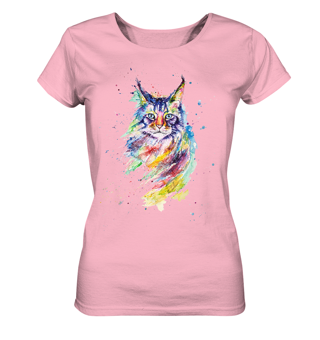 Bunte Katze - Ladies Organic Shirt