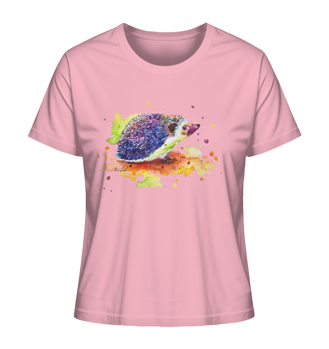 Motiv farbenfroher Igel - Ladies Organic Shirt
