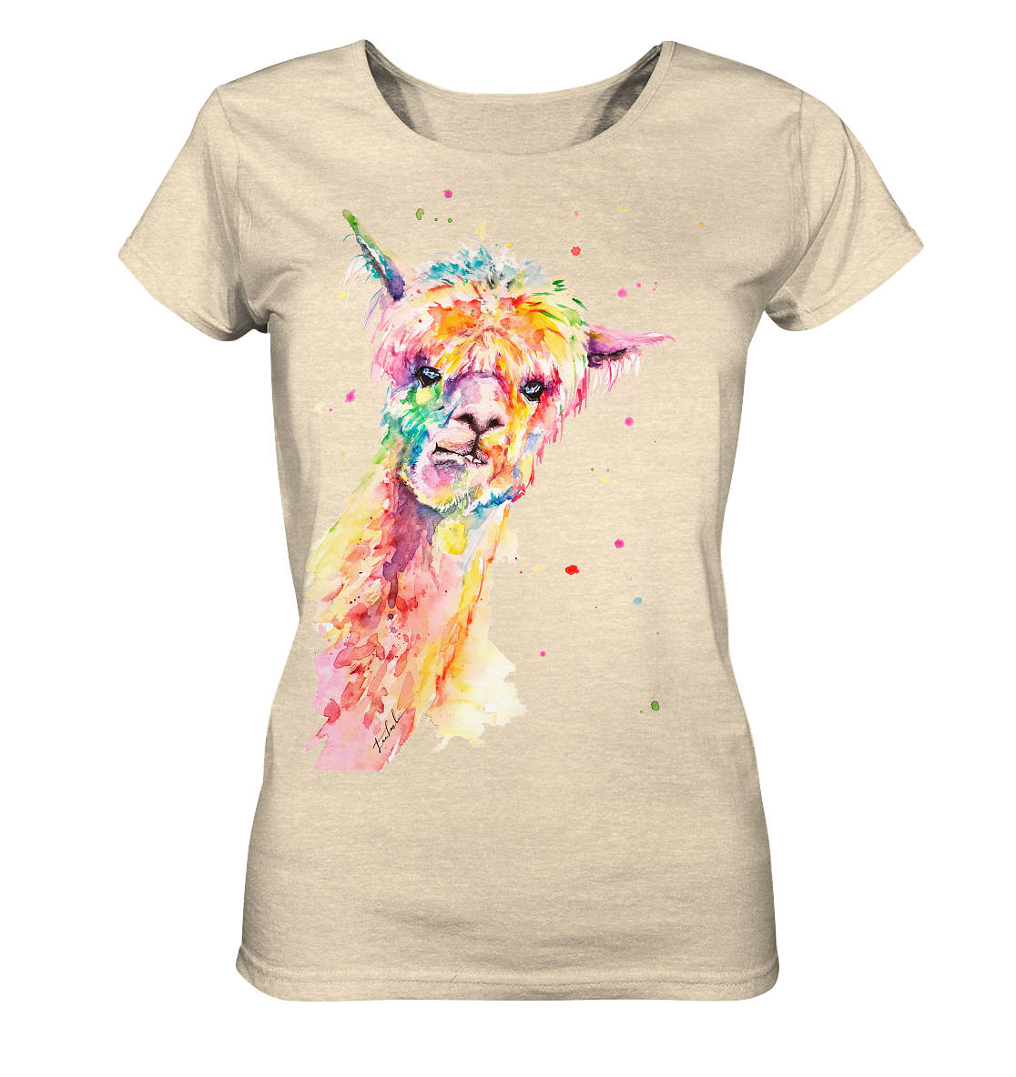 Lustiges Alpaka - Ladies Organic Shirt