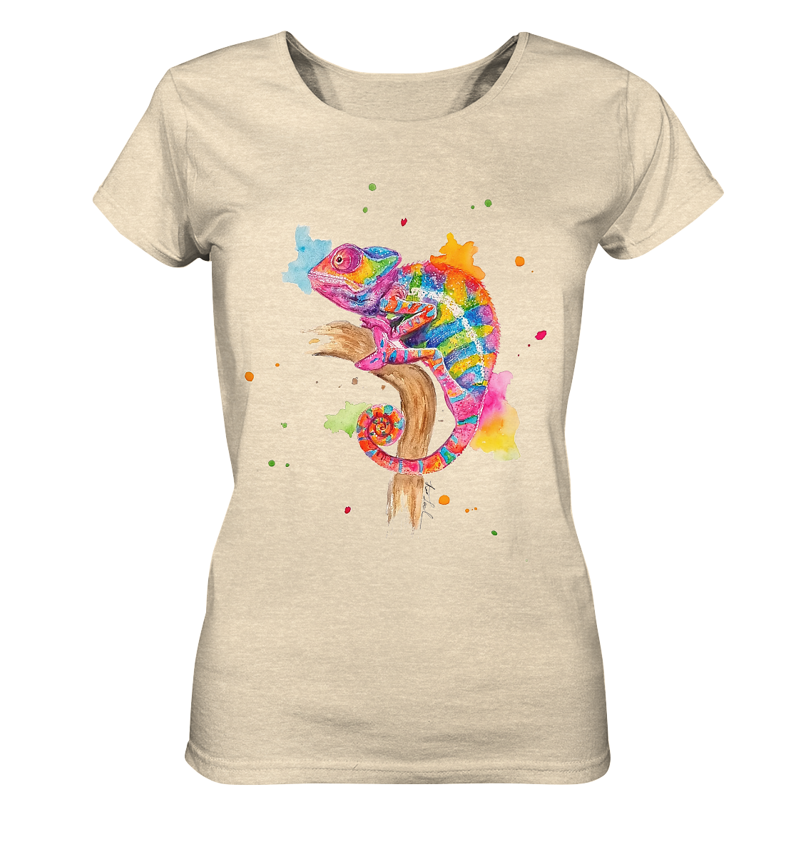 Buntes Chamäleon - Ladies Organic Shirt