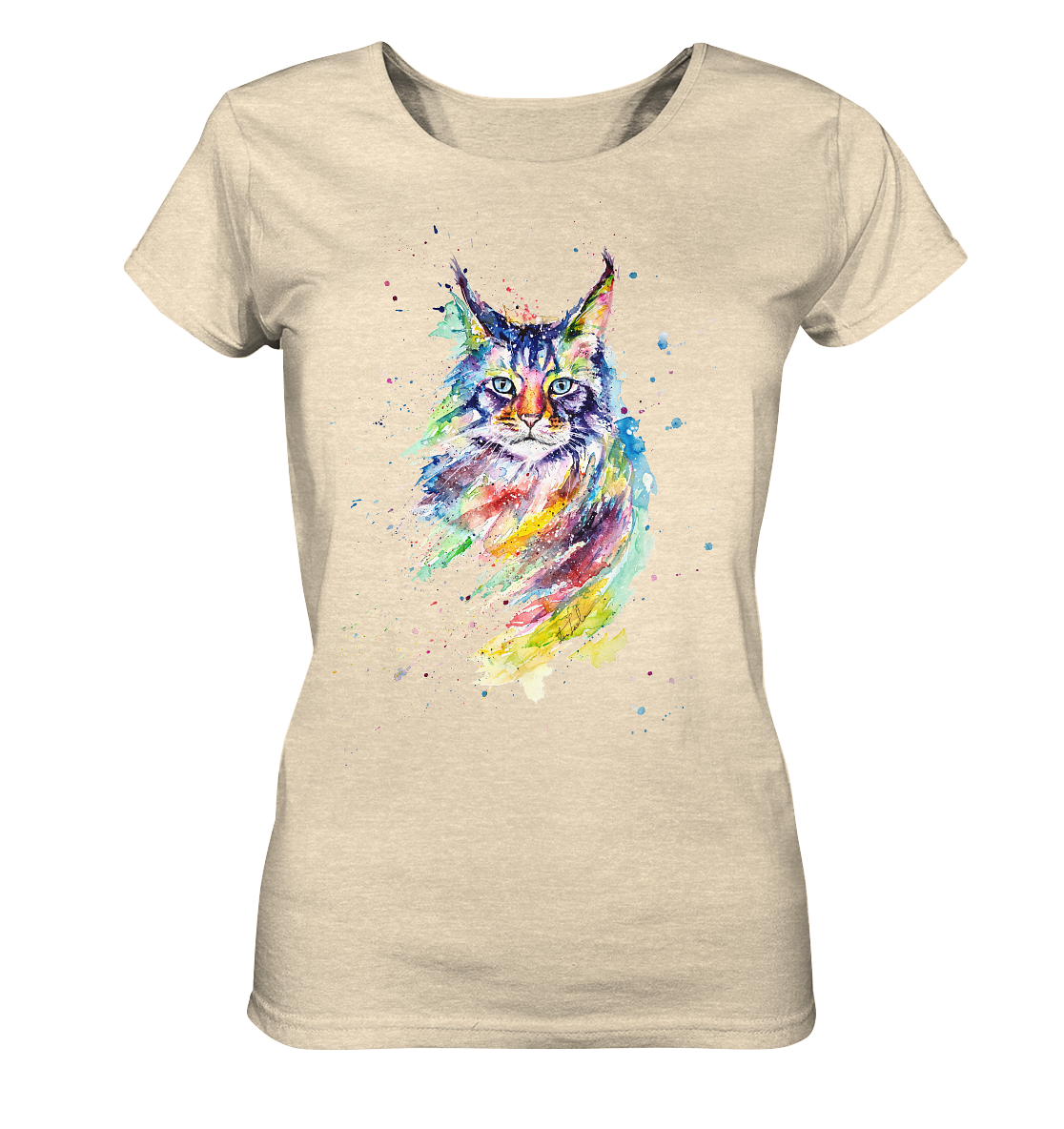 Bunte Katze - Ladies Organic Shirt