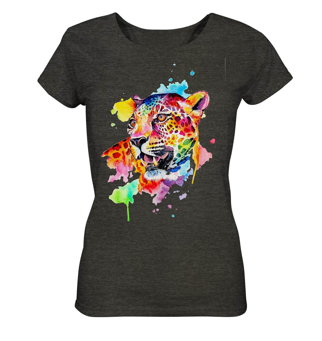 Bunter Leopard - Ladies Organic Shirt (meliert)