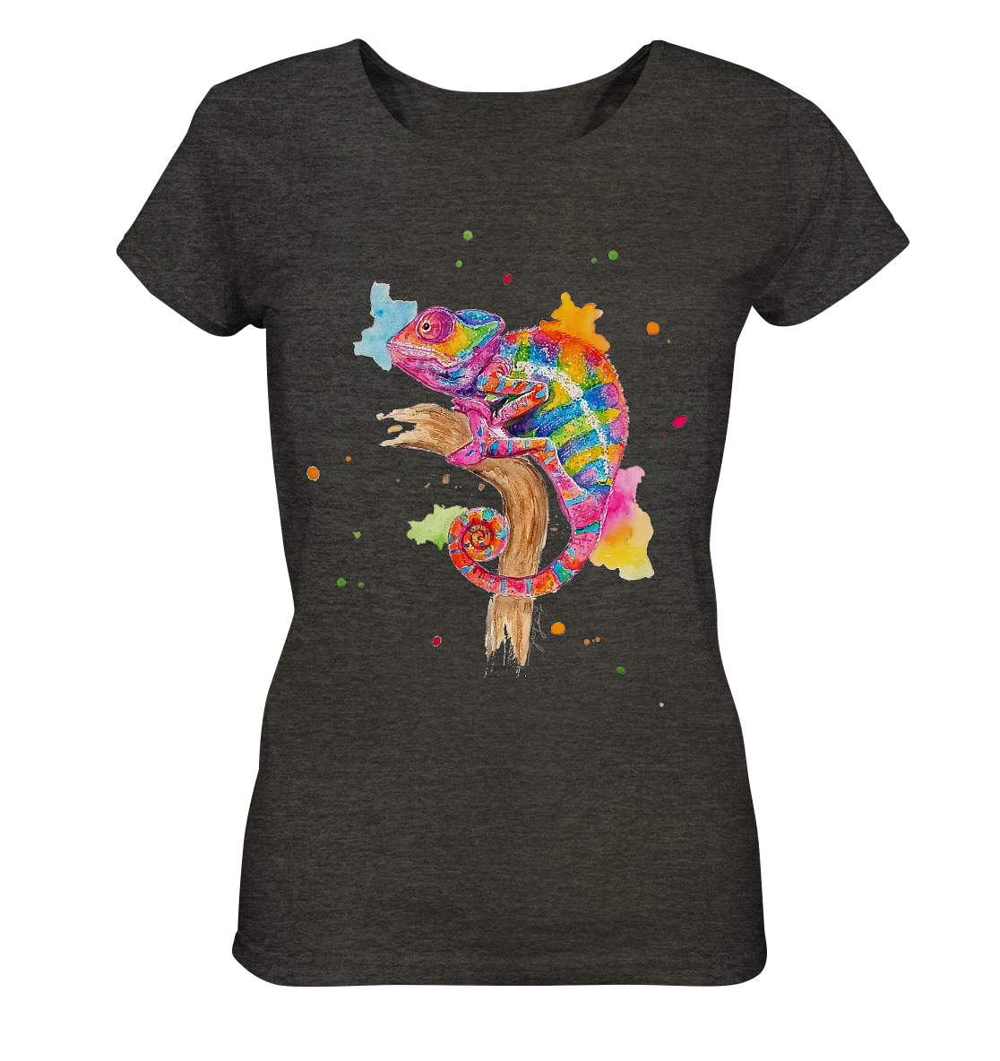Buntes Chamäleon - Ladies Organic Shirt (meliert)