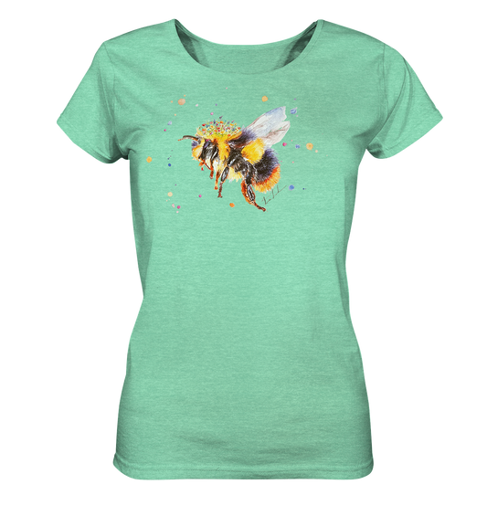 Blumenbiene - Ladies Organic Shirt (meliert)