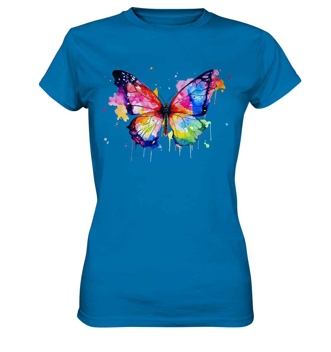 Motiv farbenfroher Schmetterling - Ladies Premium Shirt