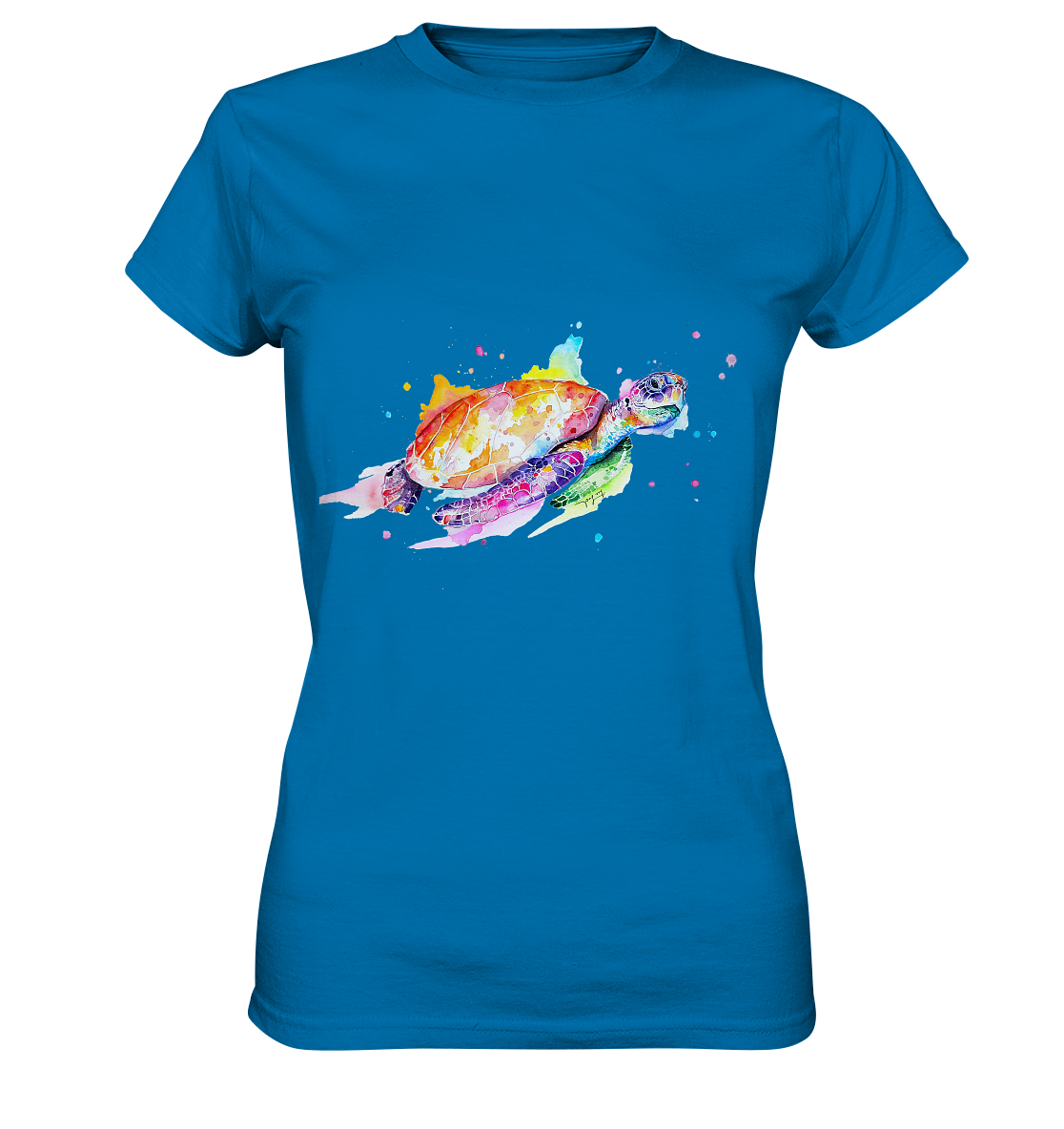 Bunte Meeresschildkröte - Ladies Premium Shirt