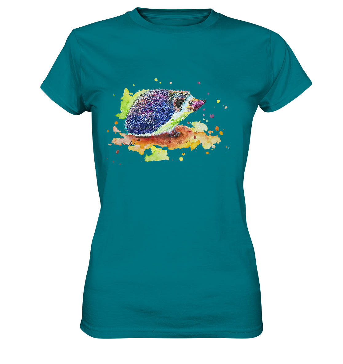 Motiv farbenfroher Igel - Ladies Premium Shirt