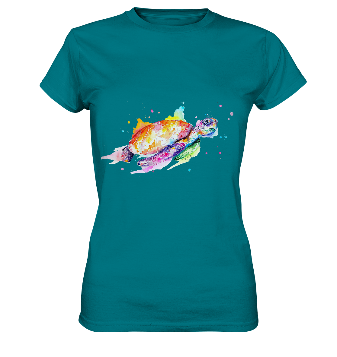 Bunte Meeresschildkröte - Ladies Premium Shirt