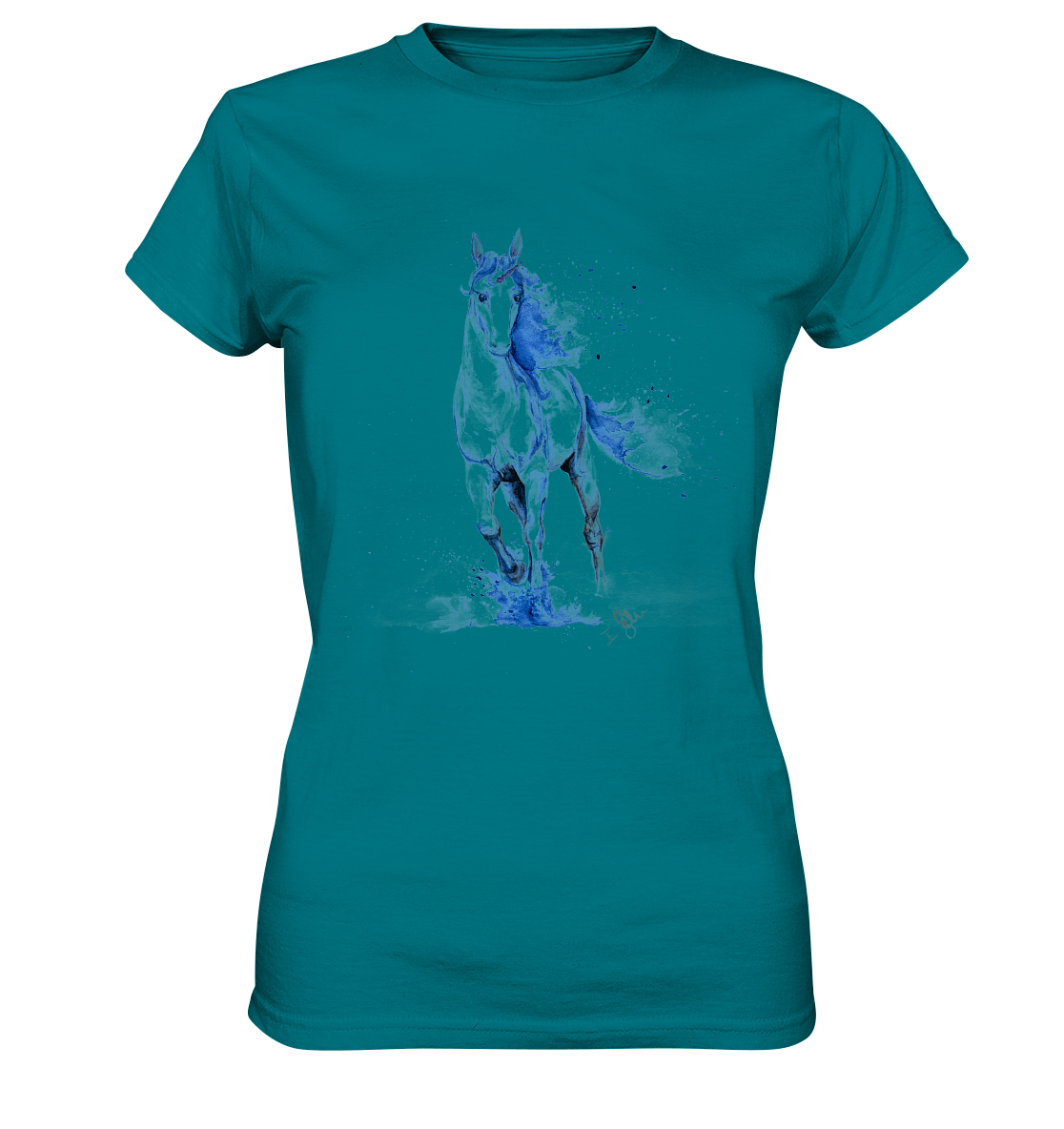 Blaues Einhorn - Ladies Premium Shirt