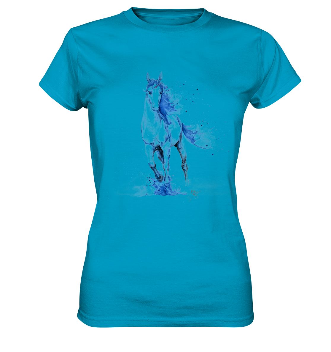 Blaues Einhorn - Ladies Premium Shirt