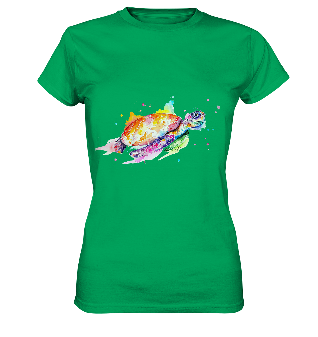 Bunte Meeresschildkröte - Ladies Premium Shirt