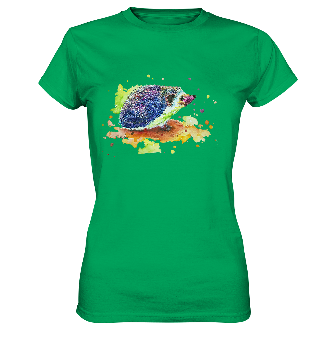 Motiv farbenfroher Igel - Ladies Premium Shirt
