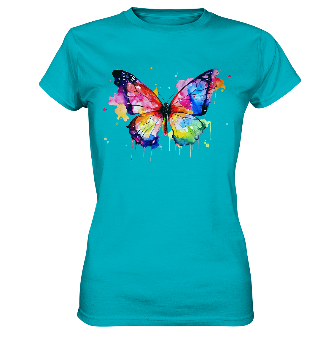 Motiv farbenfroher Schmetterling - Ladies Premium Shirt