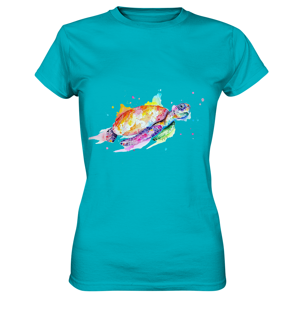 Bunte Meeresschildkröte - Ladies Premium Shirt