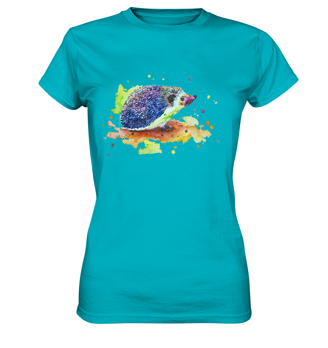 Motiv farbenfroher Igel - Ladies Premium Shirt