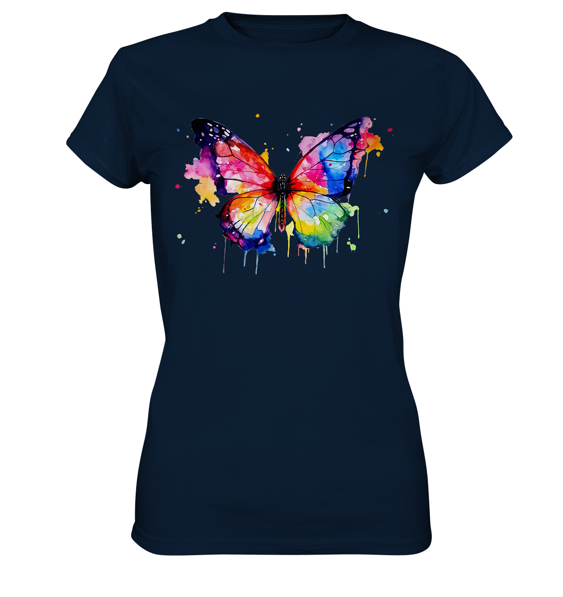 Motiv farbenfroher Schmetterling - Ladies Premium Shirt