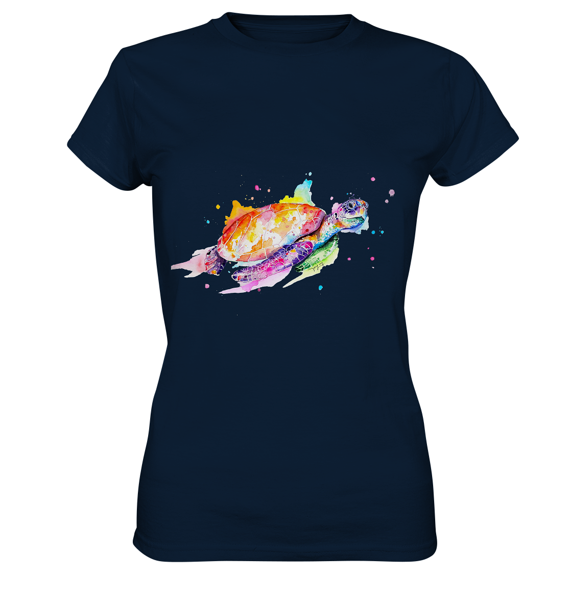Bunte Meeresschildkröte - Ladies Premium Shirt