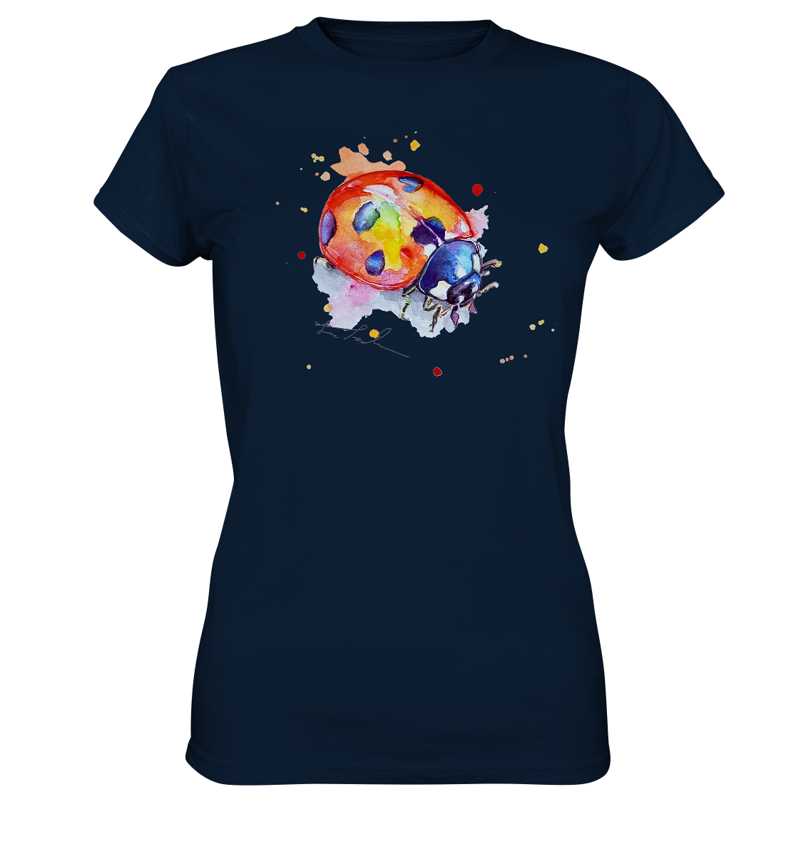 Bunter Marienkäfer - Ladies Premium Shirt
