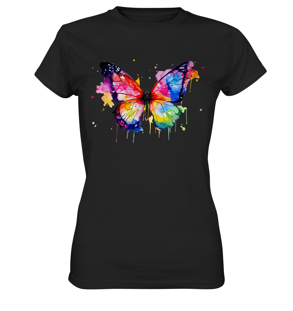 Motiv farbenfroher Schmetterling - Ladies Premium Shirt