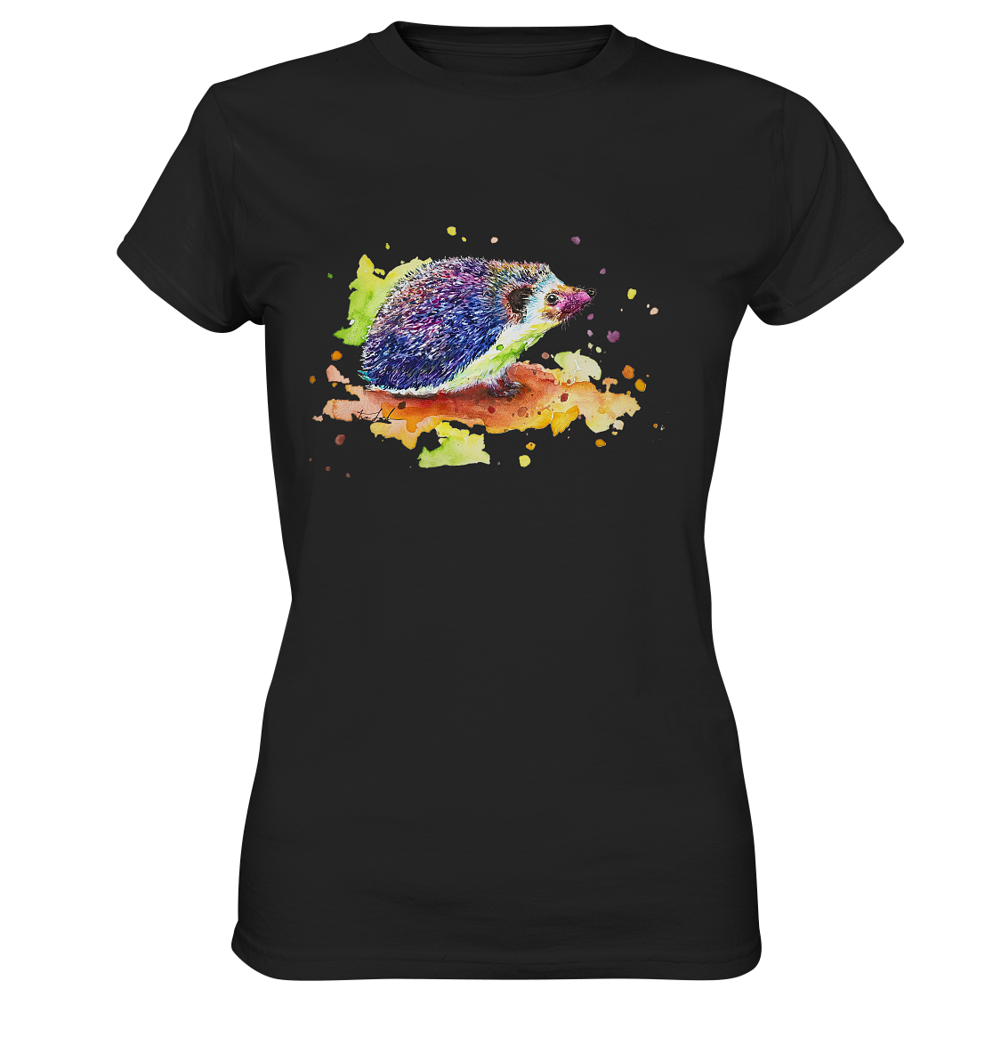 Motiv farbenfroher Igel - Ladies Premium Shirt