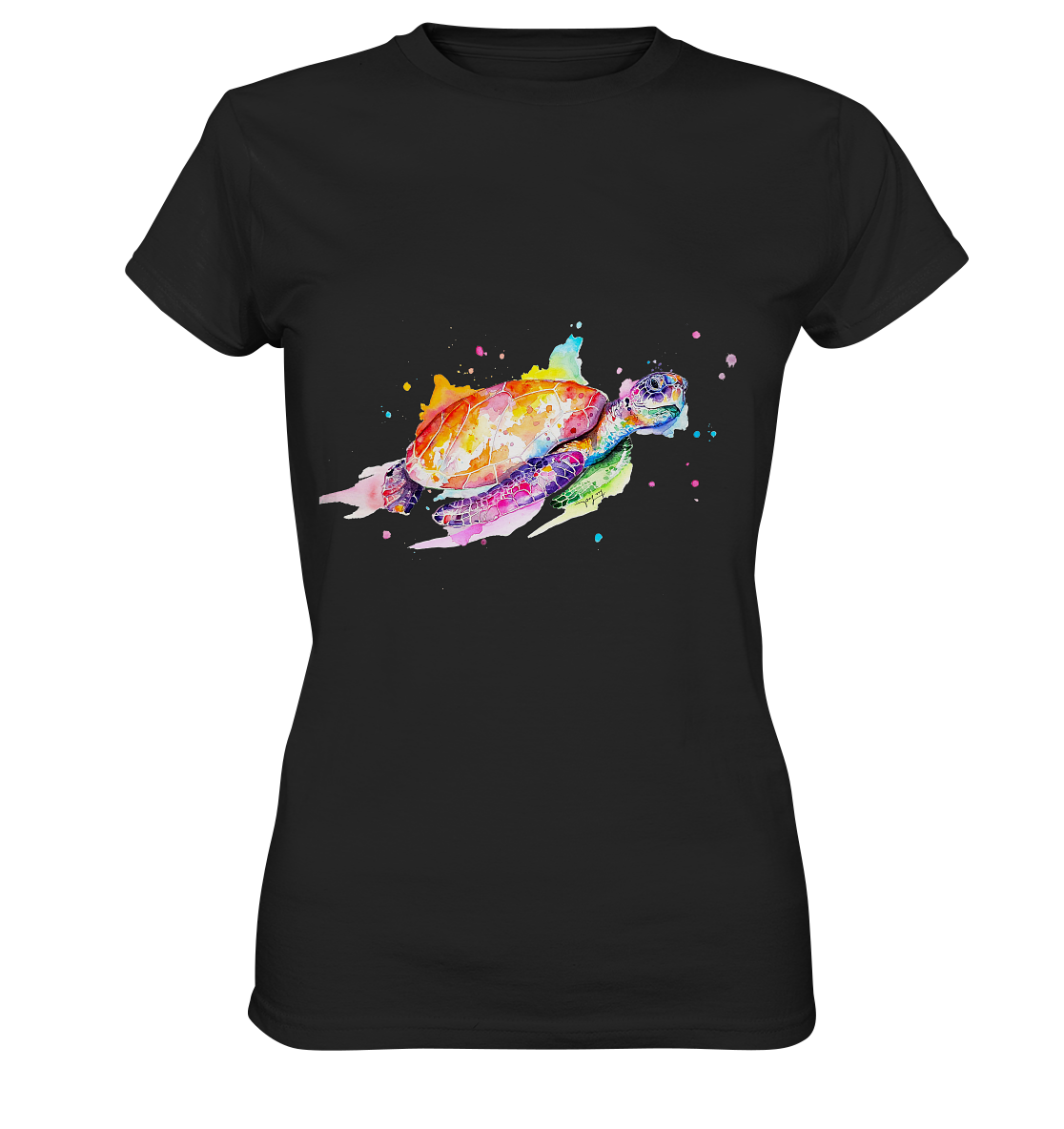 Bunte Meeresschildkröte - Ladies Premium Shirt